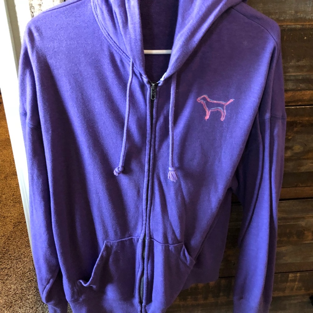 Pink VS zip up hoodie